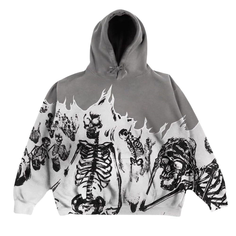 Amazon.com: CONCINEROS Y2k Graphic Hoodies Mens Womens